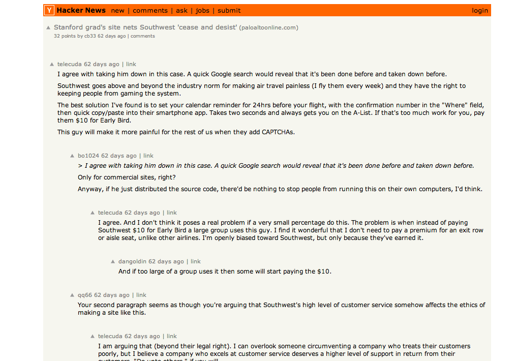 Front Page of Hacker News